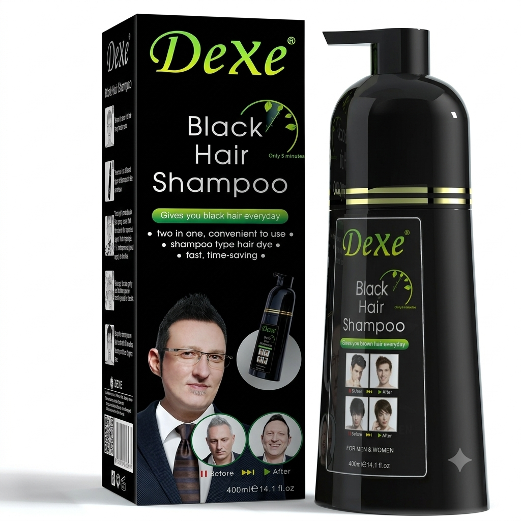 dexe black hair colour shampoo 400ml dexe black hair colour shampoo 400ml