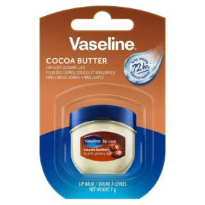 vaseline lip therapy cocoa butter, nourishing lip balm for optimal moisture, cocoa butter (pack of 1)